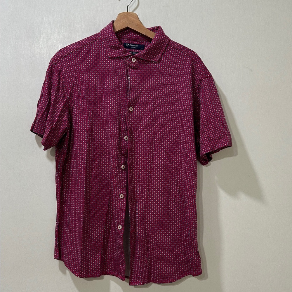 CREMIUX MENS POLO SHIRT BOTTON UP Sz LG